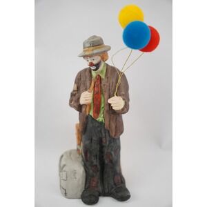 Emmett Kelly Jr In Balloons Music Box Limited Edition Clown 216/12000 Signed